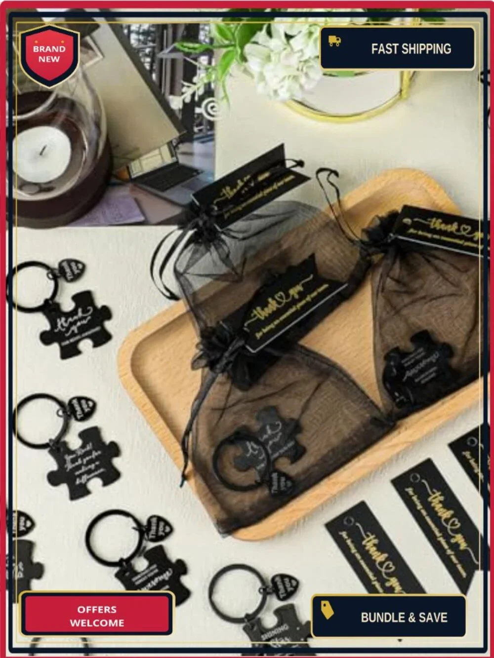 40 Inspirational Puzzle Piece Keychains Employee Appreciation Gifts